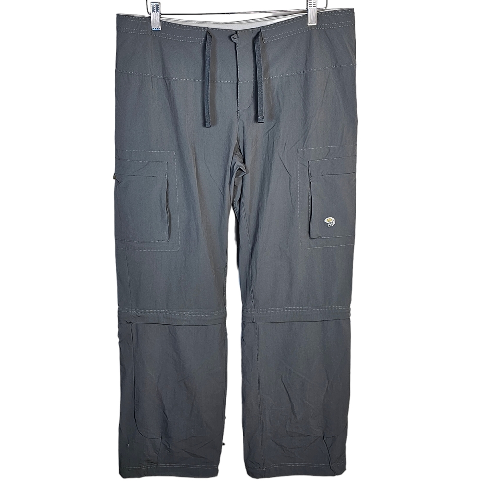 Mountain Hardwear Pants‎ Womens 12 Grey Convertible Outdoor Hiking Cargo Pants